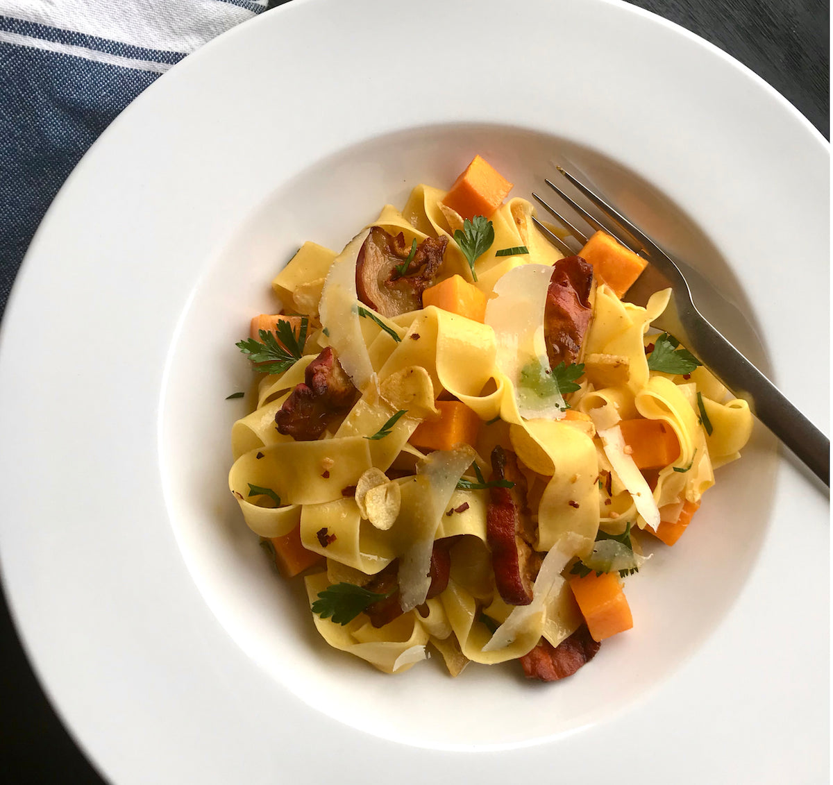 Lobster Mushroom and Butternut Squash Pappardelle – Howling Bluff Estate Winery